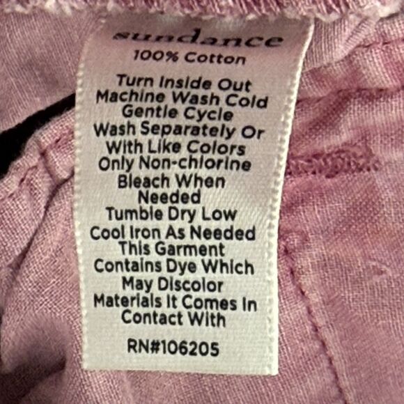 Sundance Mineral Wash Straight Leg Lightweight Chino Pants Women 12 Rose Pink - Picture 9 of 15